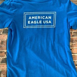 🐬Men’s blue American eagle shirt
